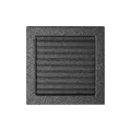 KRATKI KRATKA KOMINKOWA PROSTOKĄTNA CZARNO-SREBRNA Z ŻALUZJĄ 220X220 MM
