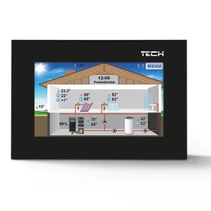 TECH REGULATOR POKOJOWY DOTYKOWY ST281 KOMUNIKACJA RS KOLOR CZARNY