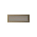KRATKI KRATKA KOMINKOWA PROSTOKĄTNA CZARNO-ZŁOTA Z ŻALUZJĄ 170X490 MM