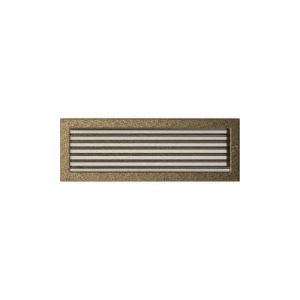 KRATKI KRATKA KOMINKOWA PROSTOKĄTNA CZARNO-ZŁOTA Z ŻALUZJĄ 170X490 MM