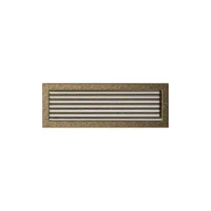 KRATKI KRATKA KOMINKOWA PROSTOKĄTNA CZARNO-ZŁOTA Z ŻALUZJĄ 170X490 MM