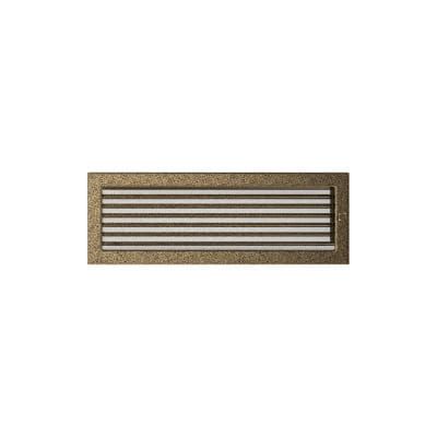 KRATKI KRATKA KOMINKOWA PROSTOKĄTNA CZARNO-ZŁOTA Z ŻALUZJĄ 170X490 MM