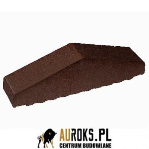 KSZTAŁTKA OGRODZENIOWA KLINKIEROWA KOLOR BRĄZ SZKLIWIONY KO 310/250x65x78 MM OSTRA PEŁNA KLINKIER PRZYSUCHA