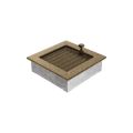 KRATKI KRATKA KOMINKOWA PROSTOKĄTNA CZARNO-ZŁOTA Z ŻALUZJĄ 170X170 MM