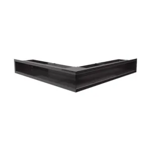 KRATKI KRATKA KOMINKOWA LUFT SF NAROŻNA PRAWA CZARNA 547X766X90 MM