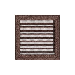KRATKI KRATKA KOMINKOWA OSKAR MIEDZIANA MALOWANA Z ŻALUZJĄ 220X220 MM