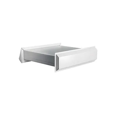 DARCO NAWIETRZAK PROSTOKĄTNY CZERPNIA BL. OCYNKOWANA ANEMOSTAT BIAŁY 75x594 MM