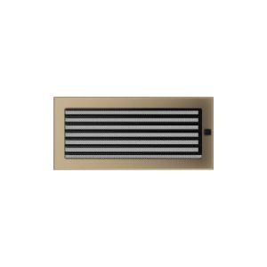 KRATKI KRATKA KOMINKOWA PROSTOKĄTNA ZŁOTO GALWANICZNE Z ŻALUZJĄ 170X370 MM