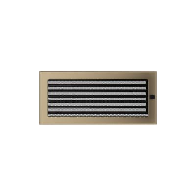 KRATKI KRATKA KOMINKOWA PROSTOKĄTNA ZŁOTO GALWANICZNE Z ŻALUZJĄ 170X370 MM