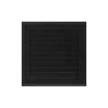 KRATKI KRATKA KOMINKOWA OSKAR CZARNA Z ŻALUZJĄ 220X220 MM