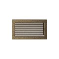 KRATKI KRATKA KOMINKOWA PROSTOKĄTNA CZARNO-ZŁOTA Z ŻALUZJĄ 170X300 MM