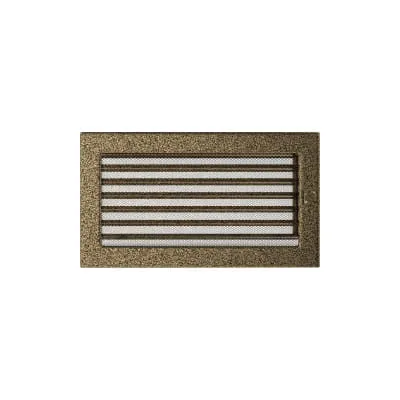 KRATKI KRATKA KOMINKOWA PROSTOKĄTNA CZARNO-ZŁOTA Z ŻALUZJĄ 170X300 MM