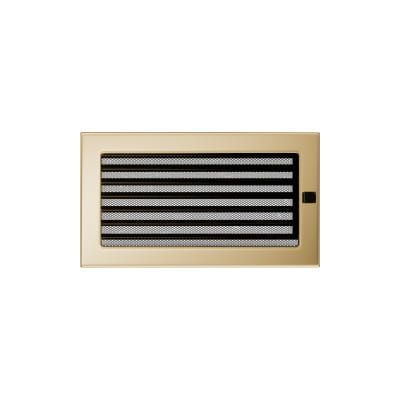 KRATKI KRATKA KOMINKOWA PROSTOKĄTNA POZŁACANA Z ŻALUZJĄ 170X300 MM