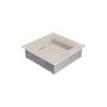 KRATKI KRATKA KOMINKOWA PROSTOKĄTNA KREMOWA 170X170 MM