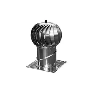 TURBOWENT PODSTAWA NASTAWNA 0 - 45 S WYOBLANA TURBINA ALUMINIOWA MALOWANA  DOLOT BL. MALOWANA PROSZKOWO CZEKOLADOWY BRĄZ FI 150