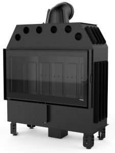 DEFRO HOME WKŁAD KOMINKOWY STALOWY INTRA L 16kW CZARNY CERAMITON
