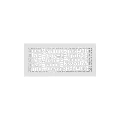 KRATKI KRATKA KOMINKOWA ABC BIAŁA 170X370 MM