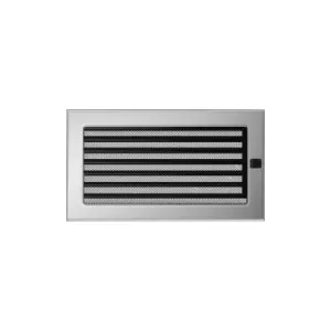 KRATKI KRATKA KOMINKOWA PROSTOKĄTNA NIKLOWANA Z ŻALUZJĄ 170X300 MM