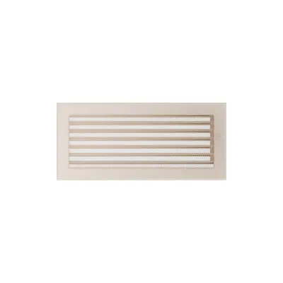KRATKI KRATKA KOMINKOWA PROSTOKĄTNA KREMOWA Z ŻALUZJĄ 170X370 MM