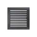 KRATKI KRATKA KOMINKOWA PROSTOKĄTNA GRAFITOWA Z ŻALUZJĄ 220X220 MM