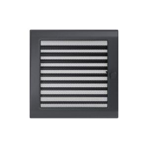 KRATKI KRATKA KOMINKOWA PROSTOKĄTNA GRAFITOWA Z ŻALUZJĄ 220X220 MM