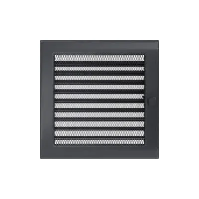 KRATKI KRATKA KOMINKOWA PROSTOKĄTNA GRAFITOWA Z ŻALUZJĄ 220X220 MM