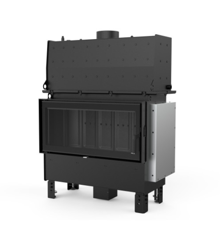 DEFRO HOME WKŁAD KOMINKOWY STALOWY RIVA LA SHORT 22kW CZARNY CERAMITON