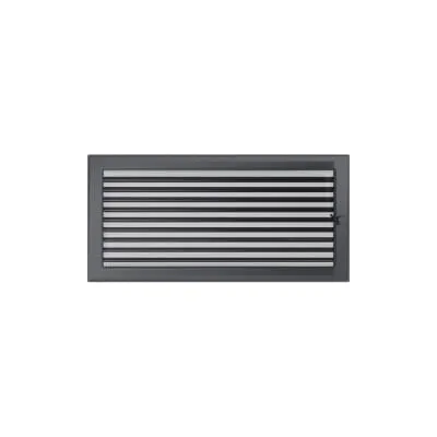 KRATKI KRATKA KOMINKOWA PROSTOKĄTNA GRAFITOWA Z ŻALUZJĄ 220X450 MM