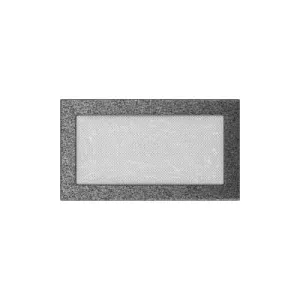 KRATKI KRATKA KOMINKOWA PROSTOKĄTNA CZARNO-SREBRNA 170X300 MM