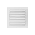 KRATKI KRATKA KOMINKOWA PROSTOKĄTNA BIAŁA Z ŻALUZJĄ 220X220 MM