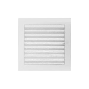 KRATKI KRATKA KOMINKOWA PROSTOKĄTNA BIAŁA Z ŻALUZJĄ 220X220 MM