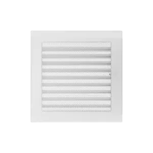 KRATKI KRATKA KOMINKOWA PROSTOKĄTNA BIAŁA Z ŻALUZJĄ 220X220 MM