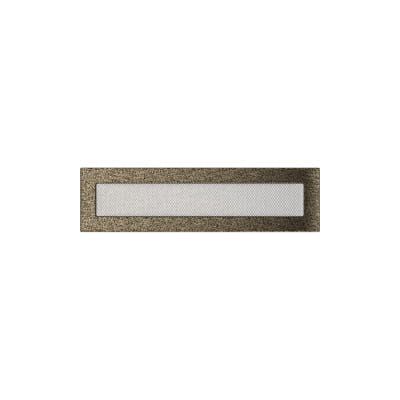 KRATKI KRATKA KOMINKOWA PROSTOKĄTNA CZARNO-ZŁOTA 110X420 MM