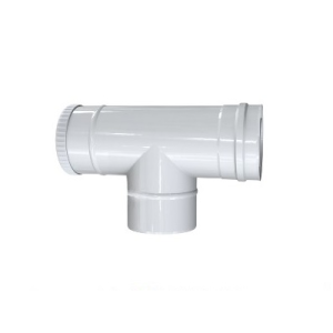 MK MKPS INV TRÓJNIK 87 ST REWIZYJNO - REDUKCYJNY Z 60/100 MM NA 80/125 MM BIAŁY