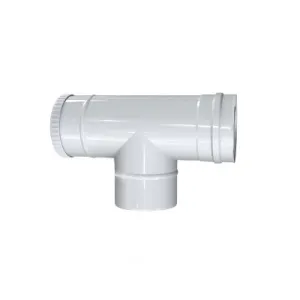 MK MKPS INV TRÓJNIK 87 ST REWIZYJNO - REDUKCYJNY Z 60/100 MM NA 80/125 MM BIAŁY