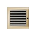 KRATKI KRATKA KOMINKOWA PROSTOKĄTNA POZŁACANA Z ŻALUZJĄ 220X220 MM