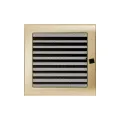 KRATKI KRATKA KOMINKOWA PROSTOKĄTNA POZŁACANA Z ŻALUZJĄ 220X220 MM