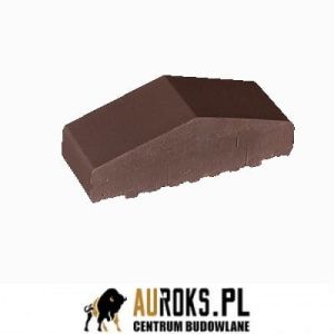 KSZTAŁTKA OGRODZENIOWA KLINKIEROWA KOLOR NOC BRĄZ NATURA KO 180/120x65x58 MM ZAOKRĄGLONA PEŁNA KLINKIER PRZYSUCHA