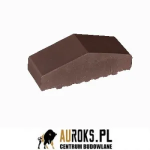 KSZTAŁTKA OGRODZENIOWA KLINKIEROWA KOLOR NOC BRĄZ NATURA KO 180/120x65x58 MM ZAOKRĄGLONA PEŁNA KLINKIER PRZYSUCHA