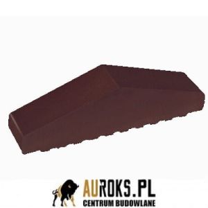 KSZTAŁTKA OGRODZENIOWA KLINKIEROWA KOLOR KARMAZYNOWA WYSPA KO 310/250x65x78 MM ZAOKRĄGLONA PEŁNA KLINKIER PRZYSUCHA
