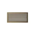 KRATKI KRATKA KOMINKOWA PROSTOKĄTNA CZARNO-ZŁOTA Z ŻALUZJĄ 220X450 MM