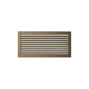 KRATKI KRATKA KOMINKOWA PROSTOKĄTNA CZARNO-ZŁOTA Z ŻALUZJĄ 220X450 MM