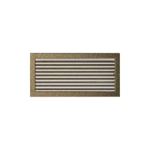 KRATKI KRATKA KOMINKOWA PROSTOKĄTNA CZARNO-ZŁOTA Z ŻALUZJĄ 220X450 MM