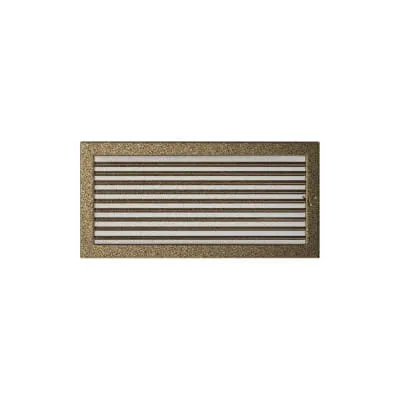 KRATKI KRATKA KOMINKOWA PROSTOKĄTNA CZARNO-ZŁOTA Z ŻALUZJĄ 220X450 MM