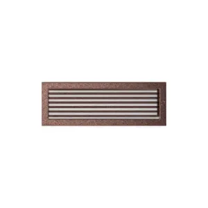 KRATKI KRATKA KOMINKOWA PROSTOKĄTNA MIEDZIANA Z ŻALUZJĄ 170X490 MM