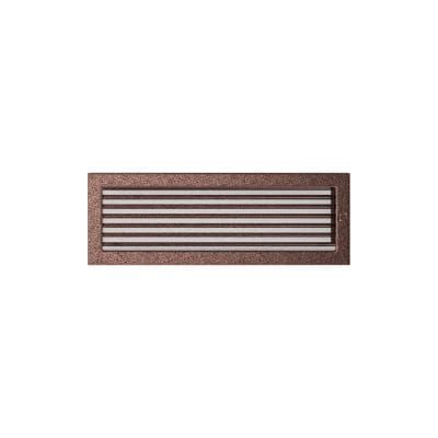 KRATKI KRATKA KOMINKOWA PROSTOKĄTNA MIEDZIANA Z ŻALUZJĄ 170X490 MM