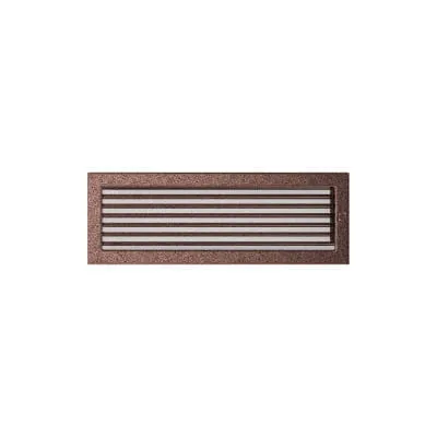 KRATKI KRATKA KOMINKOWA PROSTOKĄTNA MIEDZIANA Z ŻALUZJĄ 170X490 MM