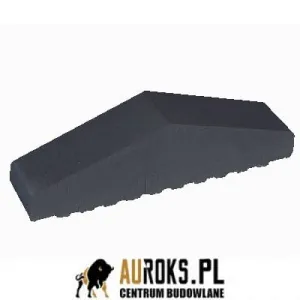 KSZTAŁTKA OGRODZENIOWA KLINKIEROWA KOLOR NOC POLARNA KO 310/250x65x78 MM ZAOKRĄGLONA PEŁNA KLINKIER PRZYSUCHA