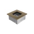 KRATKI KRATKA KOMINKOWA PROSTOKĄTNA ZŁOTO GALWANICZNE 110X110 MM