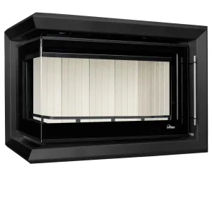 RAMA DEKORACYJNA DO WKŁADU UNIFLAM 860 EVO BOCZNA SZYBA REF.R-UNIE860-BS-G GRAFIT